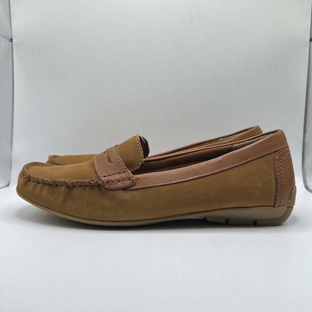 Hush Puppies Women’s Moyen Driver Loafer Suede Shoes Tan Sz 8.5M - Picture 5 of 11